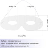 100 Pack White Paper Eye Masks, Plain Masquerade Mask Blank Masks Decorate for Cos-Play, Halloween Party