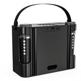 Portable Bluetooth 5.3 Speaker with 2 Wireless Microphones Home Karaoke Speaker Machine Black