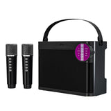 Portable Bluetooth 5.3 Speaker with 2 Wireless Microphones Home Karaoke Speaker Machine White