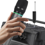 Dual Wireless Rechargeable Microphone Set with Display for Karaoke Weddings DJs Speech & Classroom Use