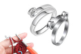 2Pcs Knitting Crochet Loop Ring for Fingers 2Pcs Knitting Yarn Guide Finger Holder-Style 2
