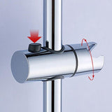 Adjustable Height 360 Degree Rotation Shower Head Holder Polished Chrome - 19mm