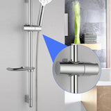 Adjustable Height 360 Degree Rotation Shower Head Holder Polished Chrome - 25mm