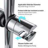 Adjustable Hand Shower Bracket for Slide Bar Polished Chrome Replacement Holder for Shower Heads