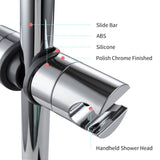 Adjustable Hand Shower Bracket for Slide Bar Polished Chrome Replacement Holder for Shower Heads