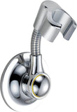Adjustable Multi-Directional Shower Head Bracket 360 Degree Suction Wall Mount (Chromate)