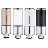 Soap Dispenser Wall Mounted Manual Lever Hand Sanitizer Box (Silver)