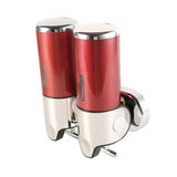 Soap Dispenser Wall Mounted Manual Lever Hand Sanitizer Box (Silver)