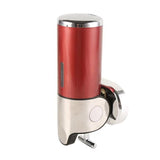 Soap Dispenser Wall Mounted Manual Lever Hand Sanitizer Box (Silver)