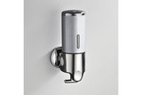 Soap Dispenser Wall Mounted Manual Lever Hand Sanitizer Box (Silver)