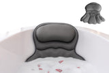 Bath Neck and Head Rest Pillow with Suction Cups - White