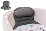 Bath Neck and Head Rest Pillow with Suction Cups - Gray