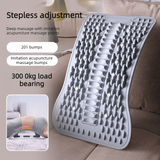 Adjustable Lumbar Relief Stretcher, Magnetic Back Traction Device, Home Massage Equipment—Purple