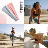 Elastic Sports Sweat-Wicking Headband, Non-Slip Workout Hair Band for Yoga, Running, and Cycling—Men and Women—Black