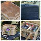 36L Outdoor Tactical Storage Bag with Detachable Wooden Board, Multifunctional Camping Handbag—Purple