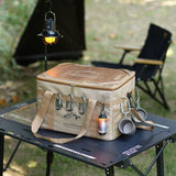 36L Outdoor Tactical Storage Bag with Detachable Wooden Board, Multifunctional Camping Handbag—Purple