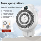 Wall Mount Automatic Electric Body Bath Brush Hands Free Smart Shower Scrubber with Adjustable Height