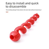 Bicycle Brake Shift Cable Housing Spiral Wound Bike Gear Brake Outer Tube Replacement Accessory-pink