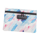 Smell Proof Bag PU Leather Reinforced Stitching Waterproof Zipper Closure Odor Proof Pouch with Password Lock Colorful