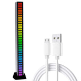 RGB Sound Reactive LED Light Bar LED Colorful Sound Control Audio Music Rhythm Dynamic Level Indicator Display Strip Light for Car Gaming PC TV Room