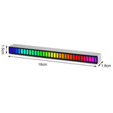 RGB Sound Reactive LED Light Bar LED Colorful Sound Control Audio Music Rhythm Dynamic Level Indicator Display Strip Light for Car Gaming PC TV Room