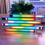 RGB Sound Reactive LED Light Bar LED Colorful Sound Control Audio Music Rhythm Dynamic Level Indicator Display Strip Light for Car Gaming PC TV Room