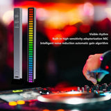 RGB Sound Reactive LED Light Bar LED Colorful Sound Control Audio Music Rhythm Dynamic Level Indicator Display Strip Light for Car Gaming PC TV Room