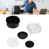 Fryer Accessories Pizza Pan Cake Pan Silicone Pad Skewers Grill Rack Baking Tray for 7in Fryer