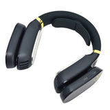 LED Neck Fan Hands Free Bladeless Fan with Heating and Cooling Function Low Noise Dual 3 Speeds for Traveling Hiking StudyBlue