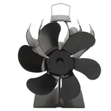 Stove Fan 6 Blades Fireplace Fan Heat Powered Fast Warm Circulation Quiet Heat Resistant Thermoeletric Fan for Log Burner Home