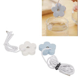 Small Flower USB Humidifier Creative Cute Atomization Mist Maker Portable Waterproof Air Humidifier White Blue