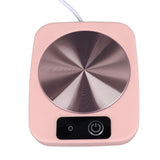 Coffee Warmer Smart Constant Temperature USB Powered Portable Mug Warmer for Office Travel Home Pink