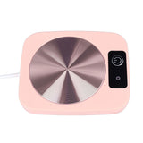 Coffee Warmer Smart Constant Temperature USB Powered Portable Mug Warmer for Office Travel Home Pink