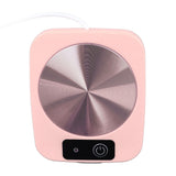 Coffee Warmer Smart Constant Temperature USB Powered Portable Mug Warmer for Office Travel Home Pink