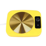 Coffee Warmer Smart Constant Temperature USB Powered Portable Mug Warmer for Office Travel Home Yellow