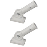 2Pcs Adjustable Flag Pole Holder Aluminium Alloy Metal Wall Mount 180 Degree Multi Position Bracket for Outside House