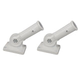 2Pcs Adjustable Flag Pole Holder Aluminium Alloy Metal Wall Mount 180 Degree Multi Position Bracket for Outside House