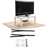 2Pcs Adjustable TV Safety Straps Adhesive Anti Tip Furniture Anchors for Baby Proofing Flat Screens Fix to Wall Cabinet Stand Desk