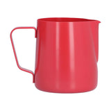 400ml PTFE Pointed Mouth Milk Frothing Jug Stainless Steel Coffee Jug for Home KitchenRed