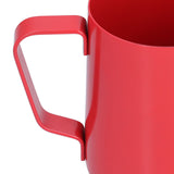 400ml PTFE Pointed Mouth Milk Frothing Jug Stainless Steel Coffee Jug for Home KitchenRed