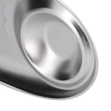 304 Stainless Steel Snack Plate Silver Oval Divided Spice Dish for Home Outdoor CampingL