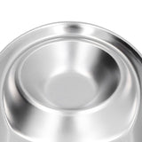 304 Stainless Steel Snack Plate Silver Oval Divided Spice Dish for Home Outdoor CampingL