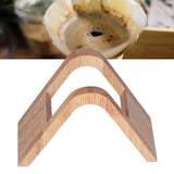 Coffee Filter Holder Bamboo Cone Coffee Filter Paper Container Rack Stand for Home Kitchen Bar Cafes