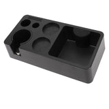 Coffee Tamping Station ABS Modern Multifunctional Coffee Filter Tamper Holder Portafilter Stand for Home Kitchen Cafe Bar Black