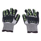 Protective Glove 5 Level Cut Resistant Anti Impact Glove Black Work Glove for Gardening Outdoor