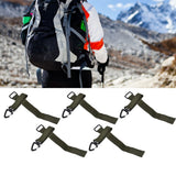 5pcs/set Multi Purpose Glove Hanging Buckle Adjustable Nylon Glove Hook Safety ClipMilitary Green