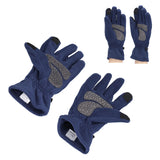 Windproof Gloves Induced Wearable Thickened Non Slip Blue Winter Gloves for Outdoor RidingL