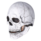 Halloween Skull Helmet Full Head Skull Mask Latex Cosplay Costume Horror Skull Mask for Festival PartyLight Grey