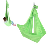 Aerial Yoga Hammock 1 X 2.8m Safe Breathable Relieve Pain Children's Elastic Hammock for Yoga Children UseGreen