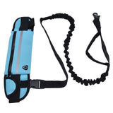 Sports Belt Bag Leash Set Reflective Elastic Explosion Proof Dog Running Traction Rope for Walking RunningSky Blue